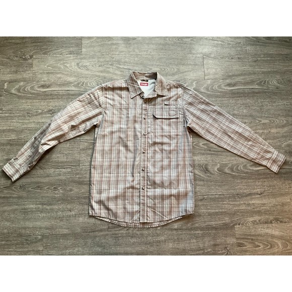 Wrangler Men Button Down Shirt‎ Premium Quality Long Sleeve Utility Size Small - Picture 1 of 7